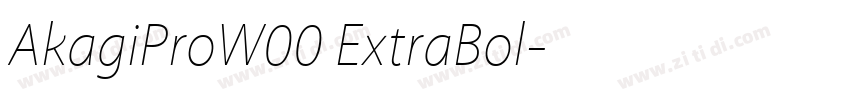 AkagiProW00 ExtraBol字体转换